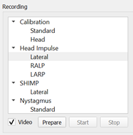 Head calibration tab.