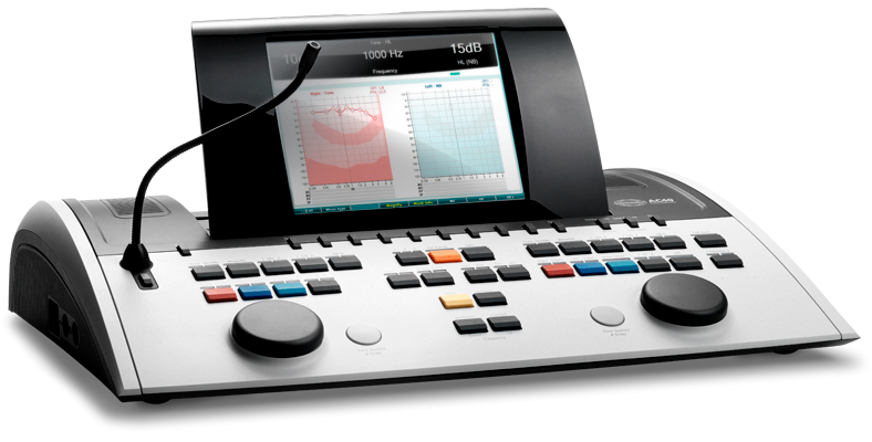 AC40 clinical audiometer viewed from an angle