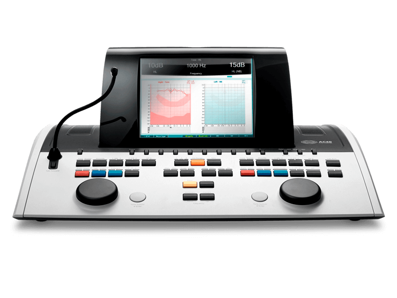 A photo of the AC40 audiometer from Interacoustics.